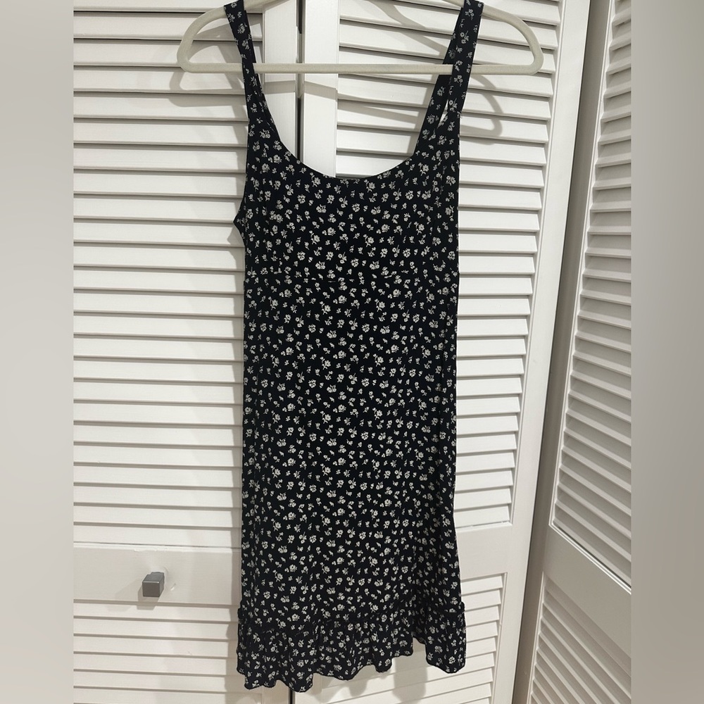 Navy blue floral Brandy Melville mini dress